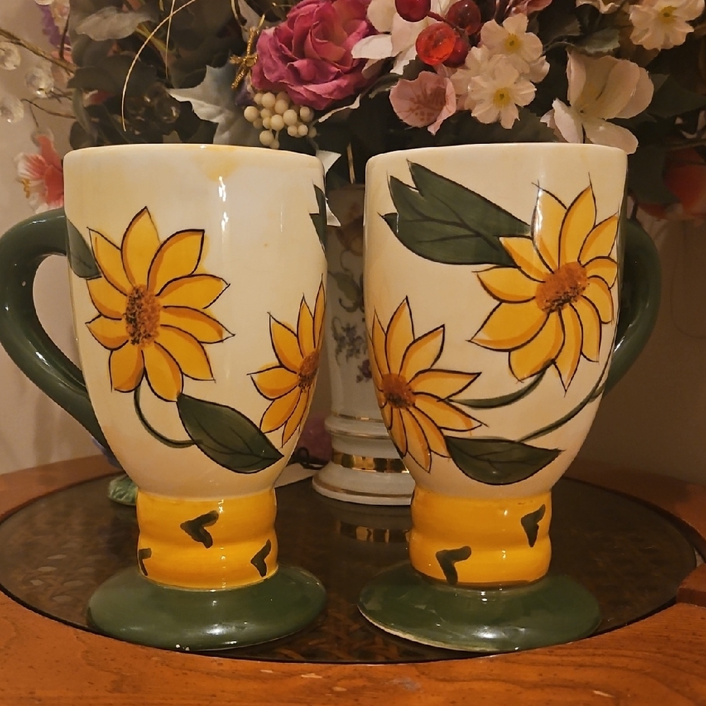 Sunflower Ceramic Mugs